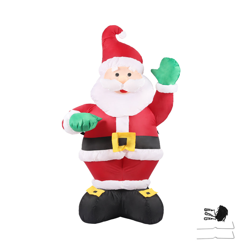 Waving Santa Christmas Inflatable Xmas Decorations - 1.35M