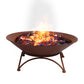 2 IN 1 Fire Pit Outdoor Pits Bowl Steel Firepit Garden Patio Fireplace Heater