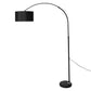 Modern LED Floor Lamp Reading Light Free Standing Height Adjustable Marble Base - Black