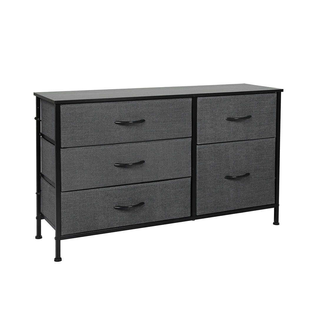 Levede Storage Cabinet Tower Chest Dark Grey