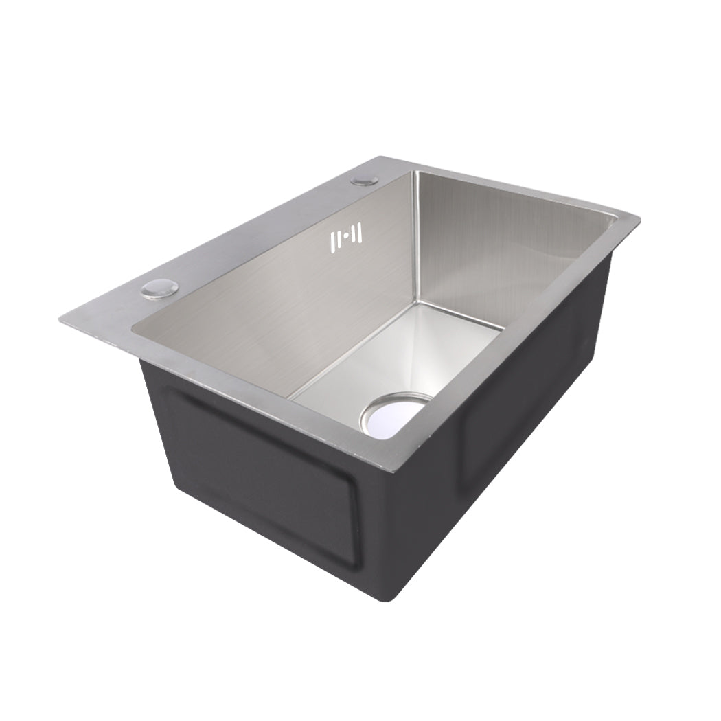 Stainless Steel Kitchen Sink Under/Top Mount Sinks Laundry Single Bowl 440 x440Mm