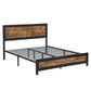 Balmy Bed & Mattress Package with 34cm Mattress - Black & Wood Double