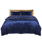 SUPER KING 3-Piece Quilt Cover Set Bedspread Pillowcases - Blue