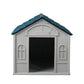 Dog Kennel Outdoor Indoor Pet Plastic Garden Large House Weatherproof Black Large