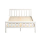 Mia Wooden Bed Frame Base Solid Timber Pine Wood White - Queen