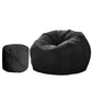 Bean Bag Chair Cover Home Game Seat Lazy Sofa Cover With Foot Stool -  Large