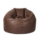 Bean Bag Chair Cover PU Indoor Home Game Lounger Seat Lazy Sofa Large - Brown