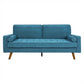 Maylee 3 Seater Fabric Sofa Armchair Couch 191cm Wide - Blue