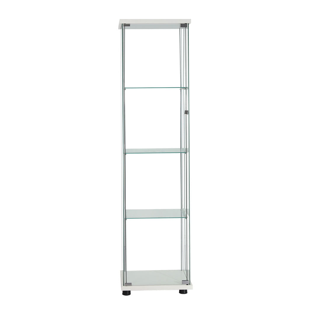 Stacked Display Cabinet Tempered Glass White