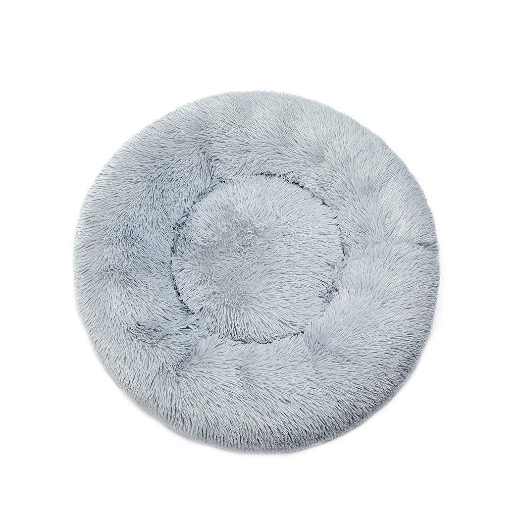 Molossus Dog Beds Pet Calming Donut Nest Deep Sleeping Bed - Grey XLARGE