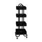 4 Tiers Kitchen Trolley Cart Steel Storage Rack Shelf Organiser Black