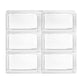 Stacked Shoe Box Acrylic Sneaker Display 6PC Clear