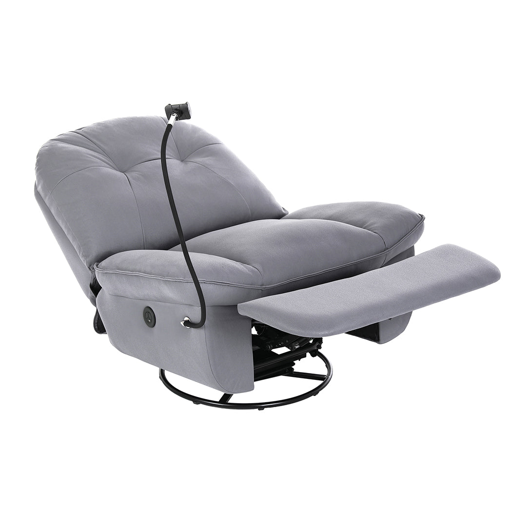 Clio Electric Chair Recliner Swivel - Grey