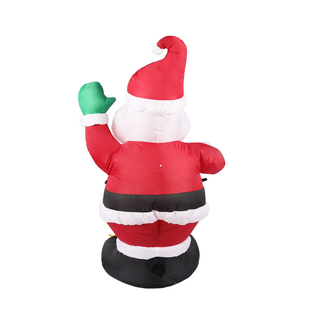 Waving Santa Christmas Inflatable Xmas Decorations - 1.35M