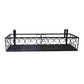 Plant Holder Plant Stand Hanging Flower Pot Basket Garden Wall Rack Shelf Rectangle Black