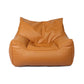 Bean Bag Chair Square Cover PU Indoor Home Game Lounger Seat Lazy Sofa Large - Brown