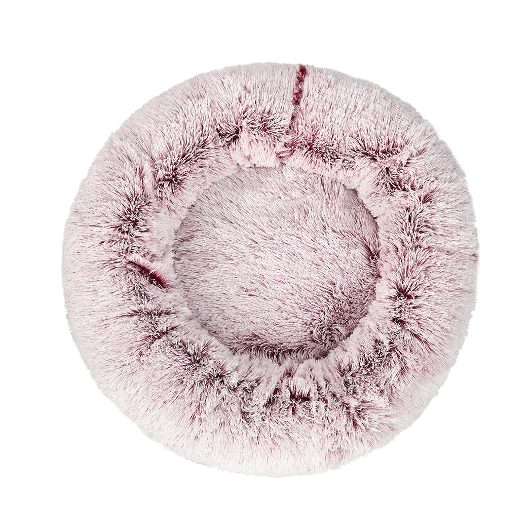 MEDIUM Dog Beds Pet Donut Nest Calming - Pink