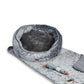 LARGE Dog Beds Pet Set Quilted Blanket - Grey