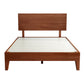 Naomi Rubberwood Bed Frame - Walnut Queen