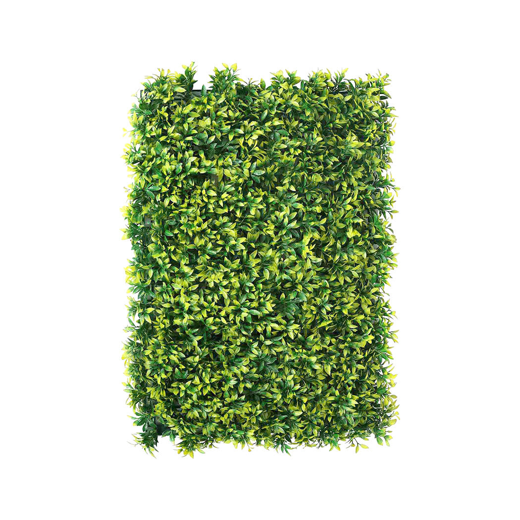 Set of 10 Artificial Boxwood Hedge Fence Fake Vertical Garden Green Outdoor