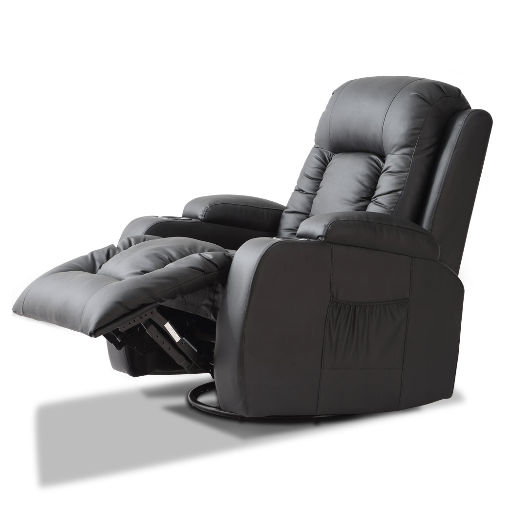 Irene Electric Massage Chair Zero Gravity Chair Recliner Full Body Back Neck - Black