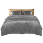 DOUBLE Quilt Cover Set Bedspread Pillowcases - Summer Grey