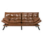 Margot 2-Seater Sofa Bed Futon Recliner Lounge - Brown