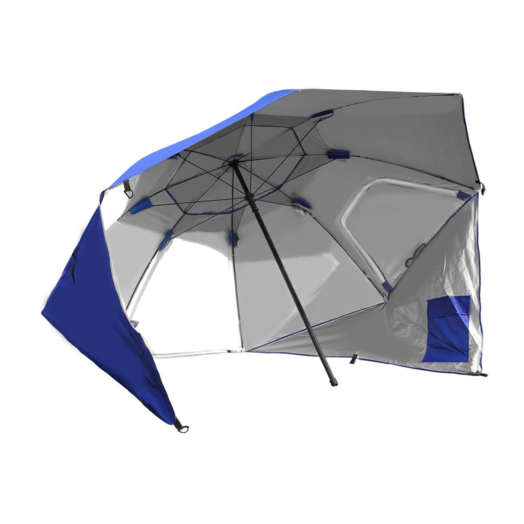 2.33m Nanakuli Outdoor Umbrella Beach Sun Shade Garden Shelter - Blue