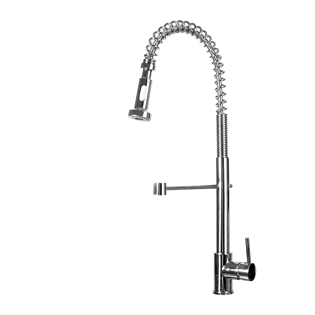 Kitchen Faucet Extender Tap Pull Out Mixer Taps Sink Basin Vanity Swivel Wels Silver