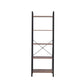 5 Tier Bookshelf Industrial Ladder Shelf Wooden Storage Display Rack