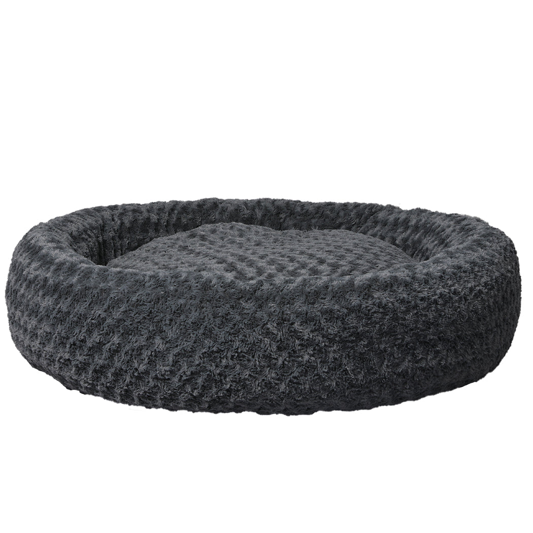 XLarge Dog Beds Calming Warm Soft Plush - Dark Grey