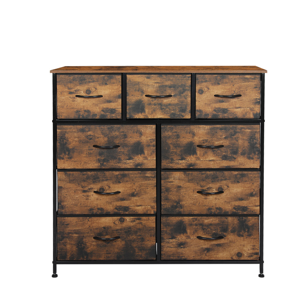 Levede Storage Cabinet Tower Chest Brown Fold