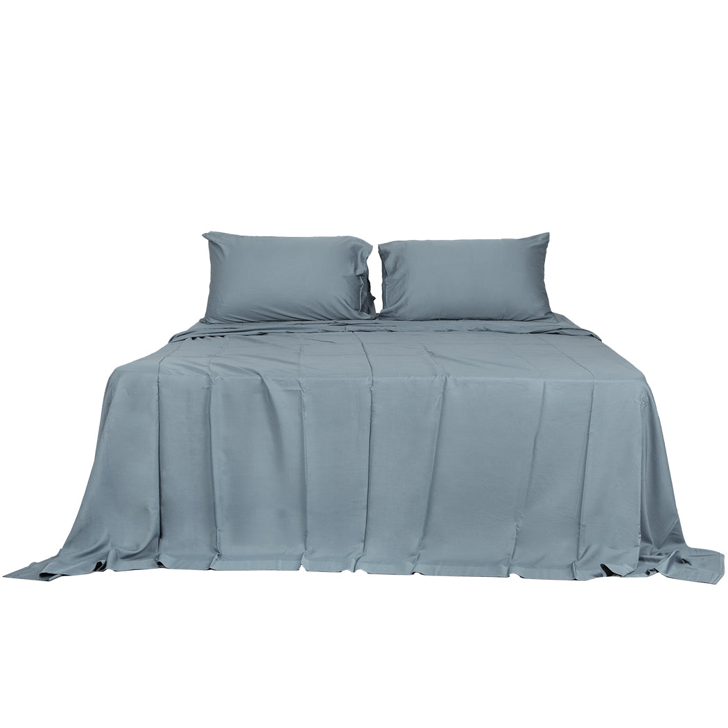 King Dreamz 4pcs Size 100% Bamboo Bed Sheet Set Grey