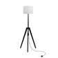 Wooden Floor Lamp Modern Tripod Shaded Night Light Adjustable Home Decor