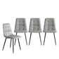 Hayes Set of 4 Dining Chairs Kitchen Table Lounge Room Padded Seat PU Leather - Grey