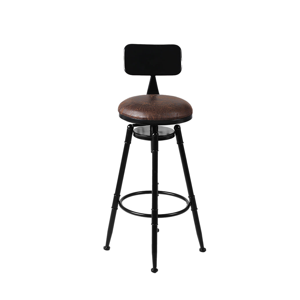 Chalcis Wooden Bar Stool - Black