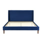 Erin Velvet Headboard Wooden Bed Frame - Blue Double