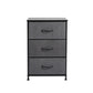 3 Drawers Storage Cabinet Tower Chest Of Drawers Dresser Tallboy - Dark Grey