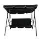 Lorel 3 Seater Swing Chair Garden Canopy Cushion - Black