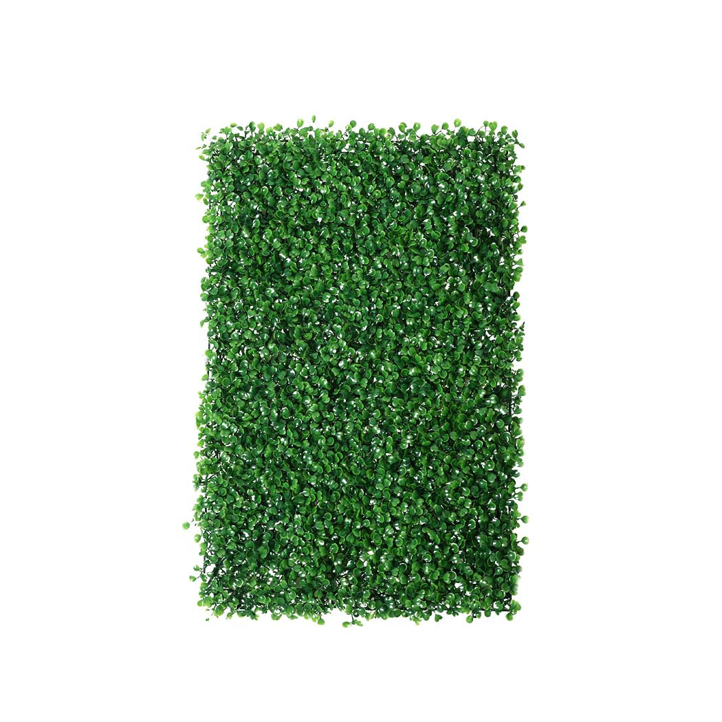 Set of 10 Artificial Boxwood Hedge Fake Vertical Garden Green Wall Mat Fence Outdoor