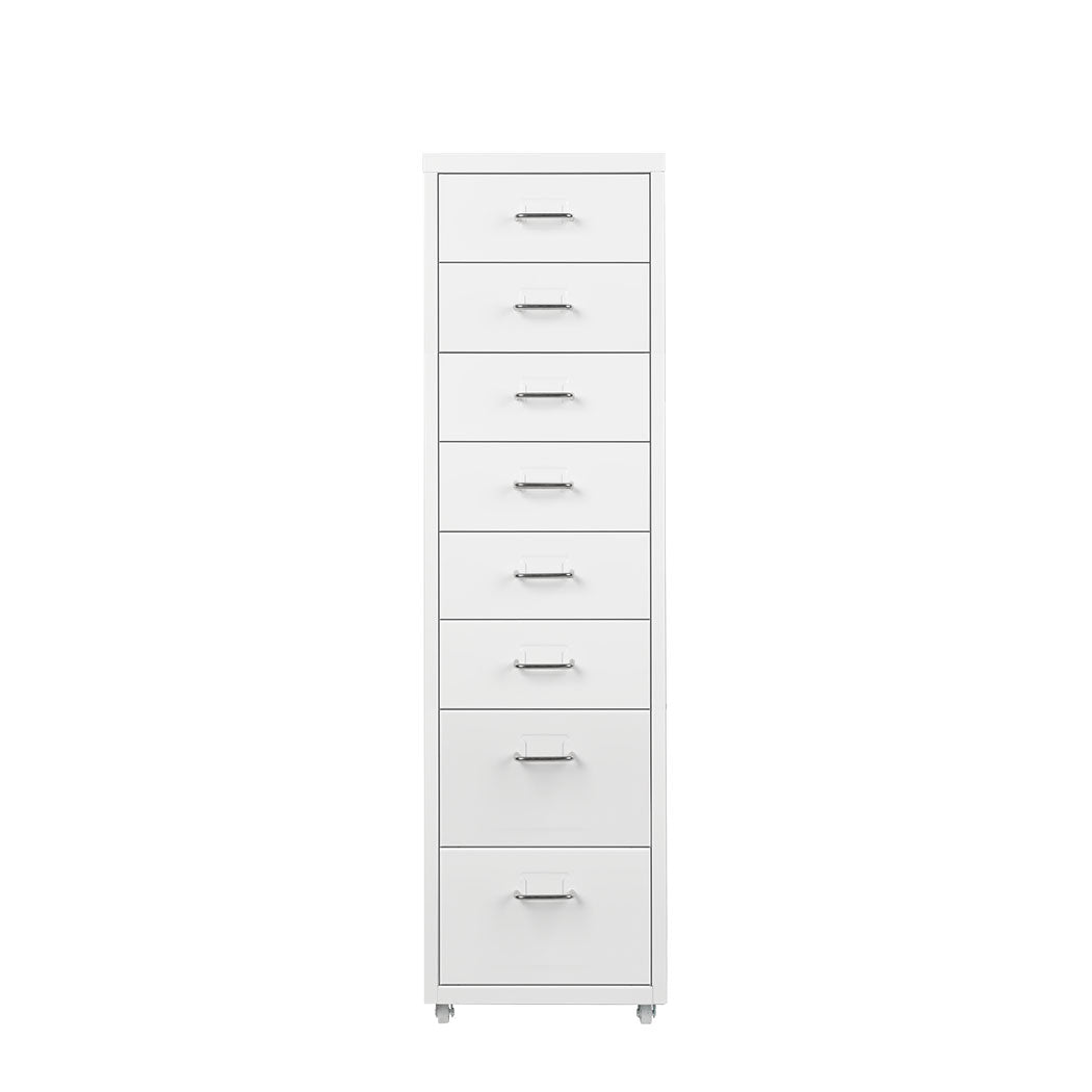 Levede Office Cabinet 8 Drawer Drawers White