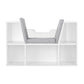 Kids Bookcase Toys Box Shelf - White