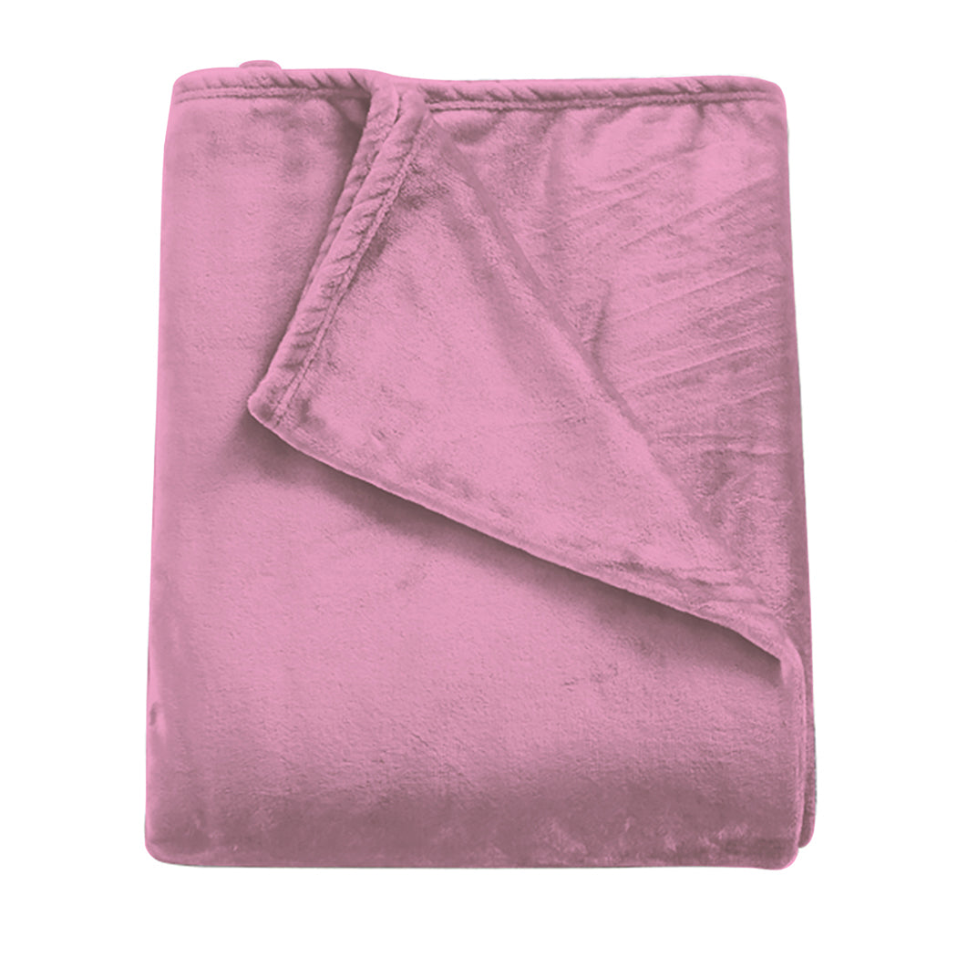 Waylon Throw Ultra-Soft Blanket 320gsm 220x160cm Warm - Pink