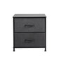 Levede Storage Cabinet Chest of 2 Drawers Dark Grey