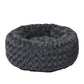 SMALL Cat Beds Calming Warm Soft Plush - Dark Grey