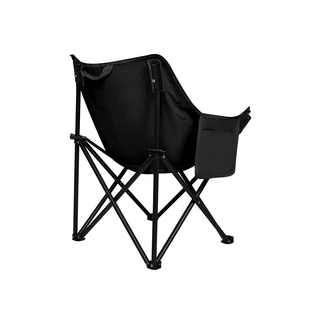 Folding Camping Moon Chair Lightweight - Black