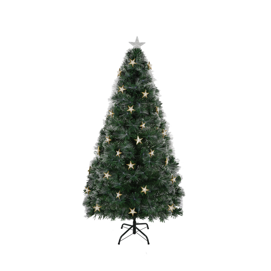 6ft 1.8m 220 Tips Christmas Tree Xmas Decorations Fibre Optic Lights