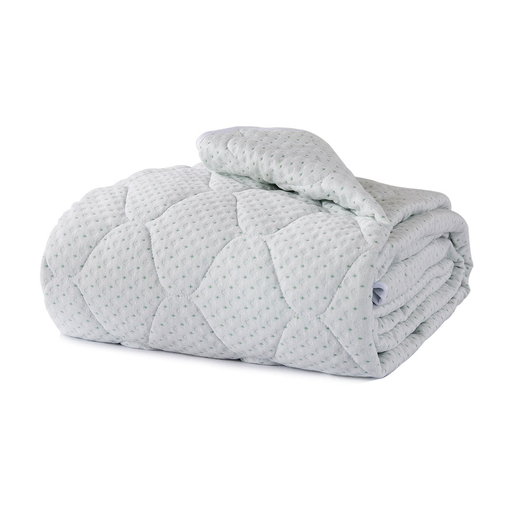 DOUBLE Mattress Protector Bamboo - White