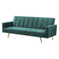 Mari 3 Seater Sofa Bed Convertible Velvet Lounge Recliner Couch Sleeper - Green