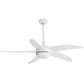 Ceiling Fan 52'' DC Motor Wood - White